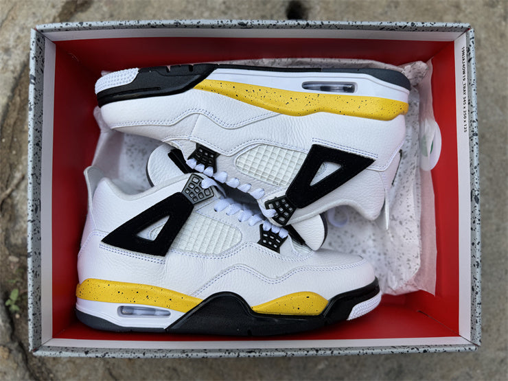 Air Jordan 4 Retro White Yellow – Baskets Montantes Homme / Femme