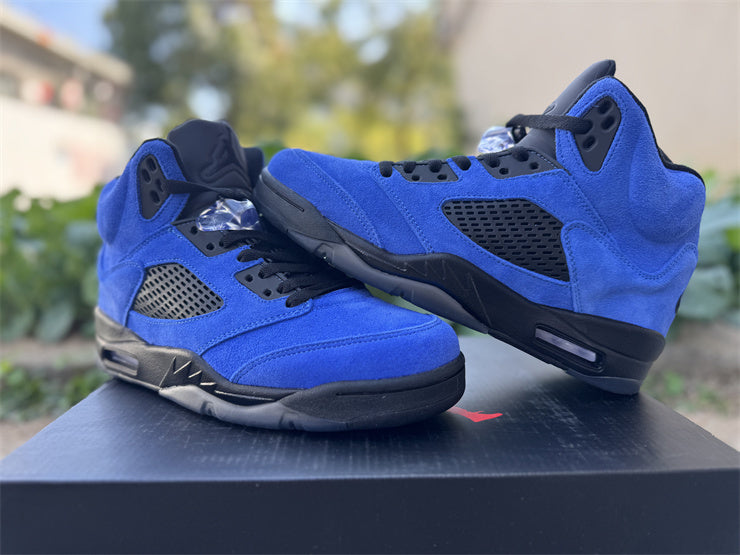Air Jordan 5 Retro Blue Elephant Print – Baskets Montantes Streetwear