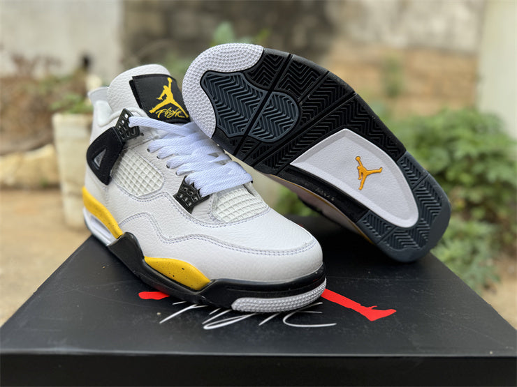 Air Jordan 4 Retro White Yellow – Baskets Montantes Homme / Femme