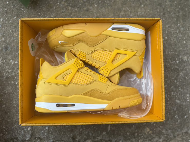Air Jordan 4 Retro Wheat / Flax – Baskets Montantes Suède Beige