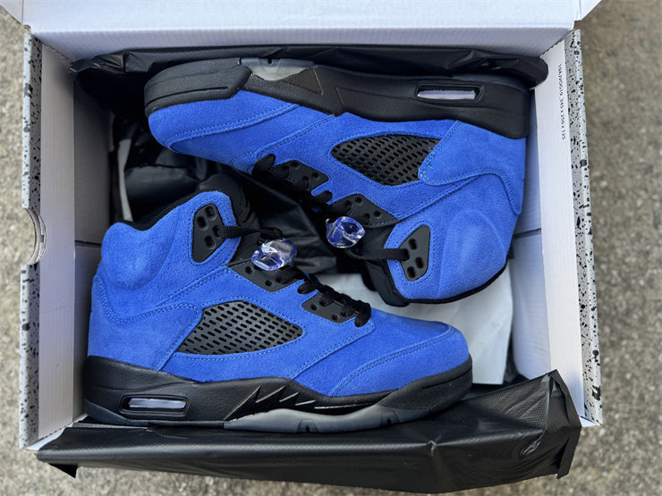 Air Jordan 5 Retro Blue Elephant Print – Baskets Montantes Streetwear