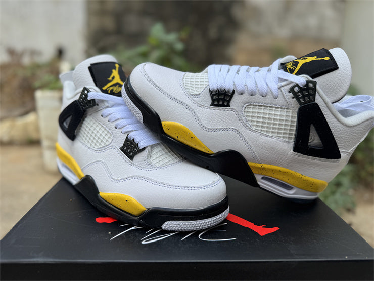 Air Jordan 4 Retro White Yellow – Baskets Montantes Homme / Femme