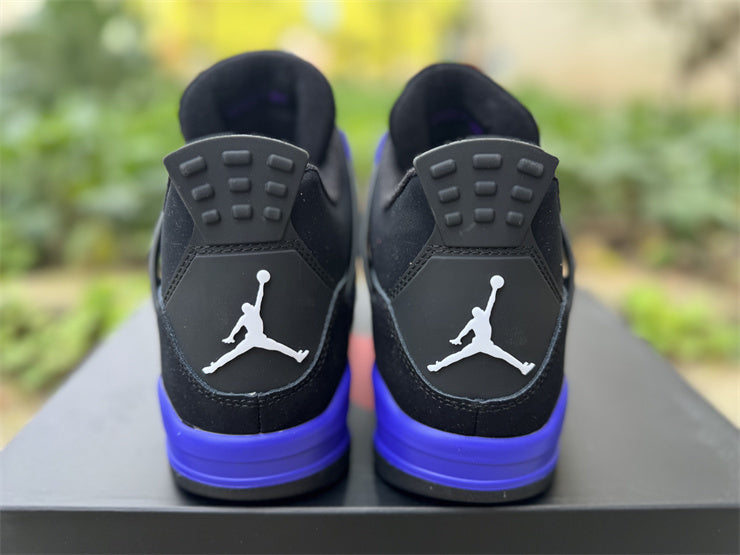 Baskets Air Jordan 4 Retro – Sneakers Noir & Bleu Roi Streetwear