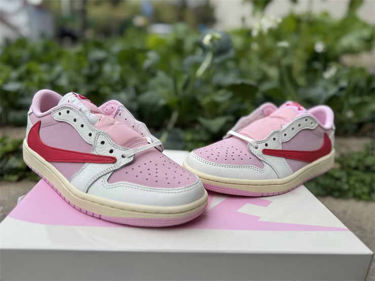 Air Jordan 1 Low x Travis Scott Pink – Baskets Low Streetwear Collection