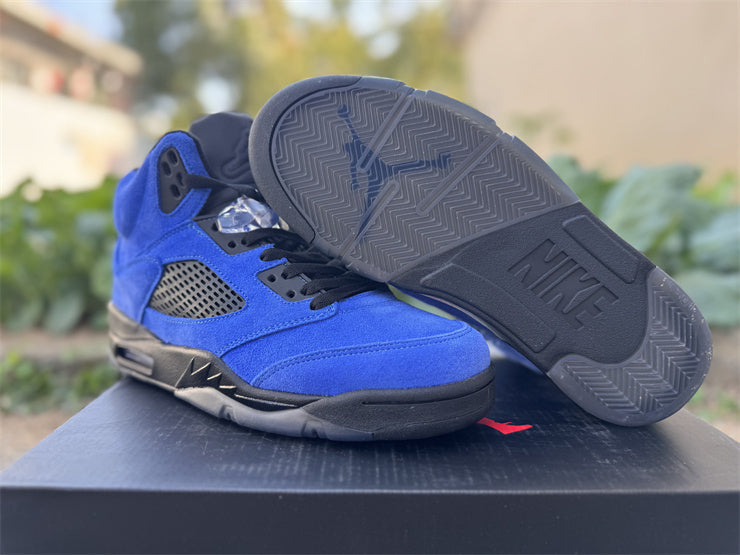 Air Jordan 5 Retro Blue Elephant Print – Baskets Montantes Streetwear