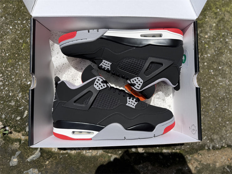 Air Jordan 4 Retro OG Bred / Black Cement – Baskets Montantes Mythiques