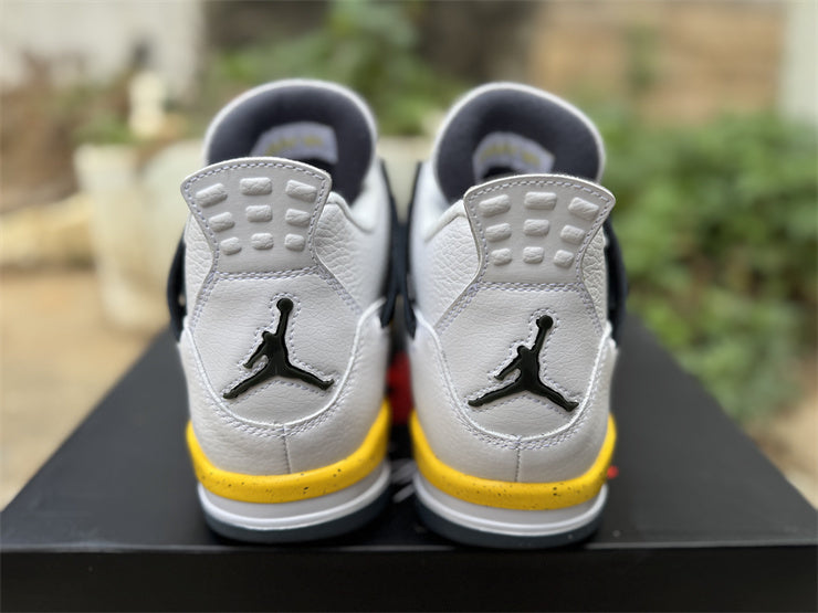 Air Jordan 4 Retro White Yellow – Baskets Montantes Homme / Femme