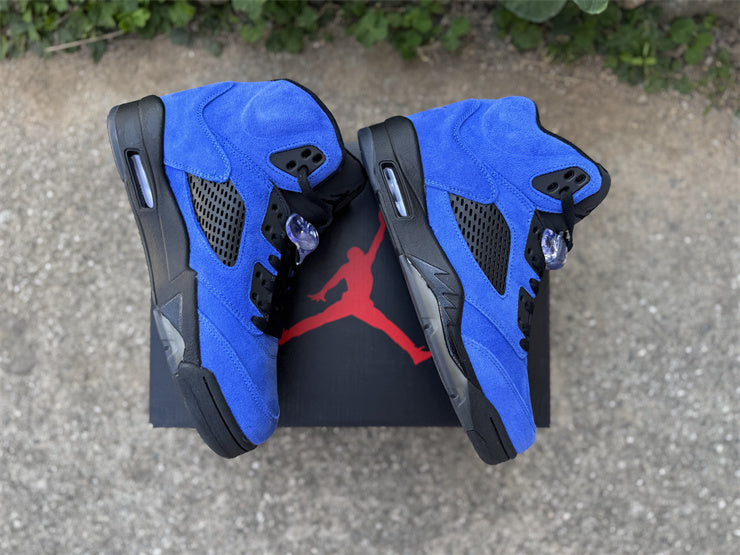 Air Jordan 5 Retro Blue Elephant Print – Baskets Montantes Streetwear